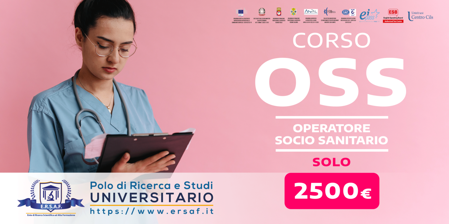 CORSO REGIONALE QUALIFICA PROFESSIONALE DI OPERATORE SOCIO SANITARIO O S S Polo Di Ricerca E